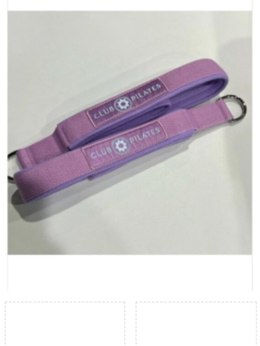Club Pilates Reformer Straps Long and Short Loops Lavender Purple Blue Logo NWOT